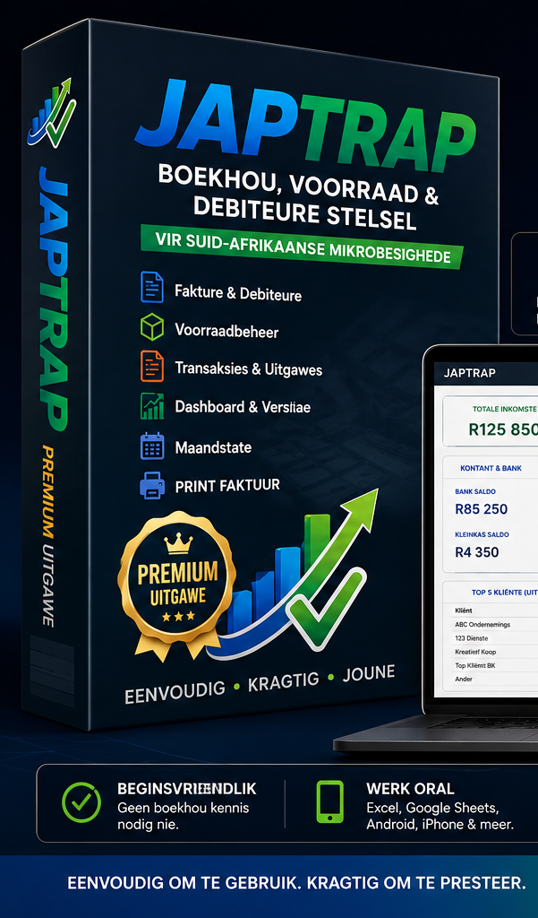 JAPTRAP Boekhou Voorraad enn Debiteue Stelsel