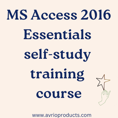 Microsoft Access 2016 Essentials self-study training course