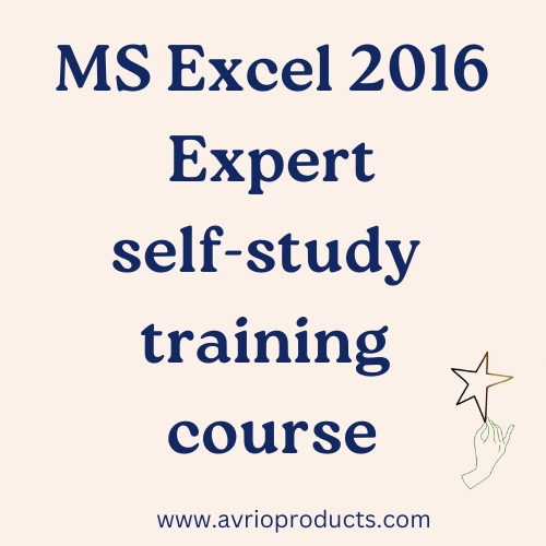 Microsoft Excel 2016 Expert self-study training course