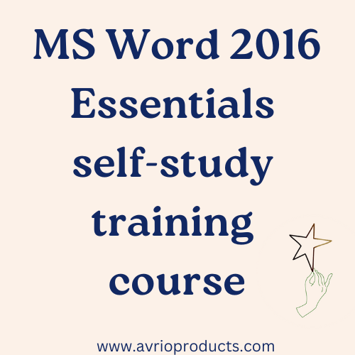 Microsoft Word 2016 Essentials self-study training course