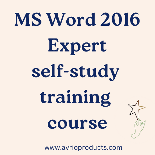 Microsoft Word 2016 Expert self-study training course