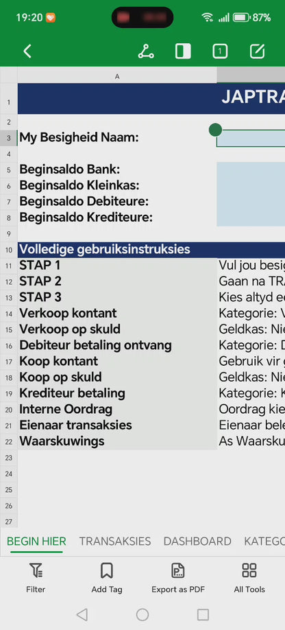 Japtrap Boekhou Stelsel