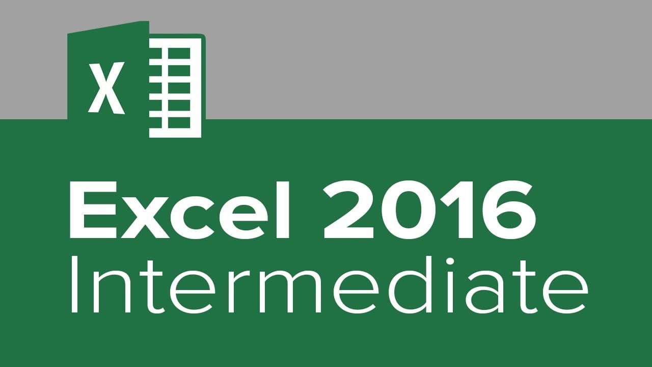 Excel 2016 Intermediate e-learning course