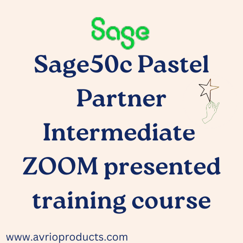 Sage50c Pastel Partner Intermediate ZOOM presented training course